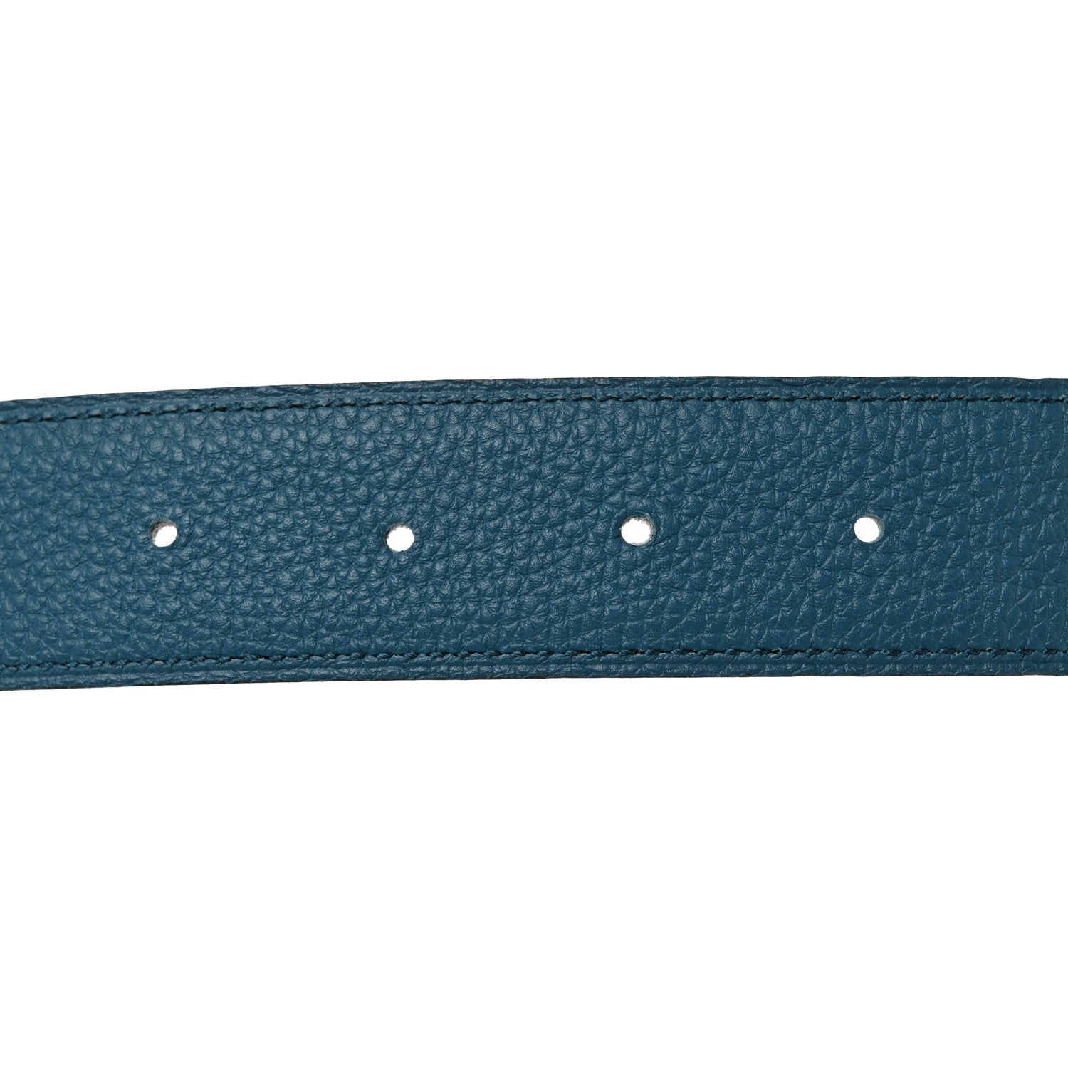Hermes Box Togo 32mm Belt Strap 90 Chocolate Bleu Izmir 5 of 9