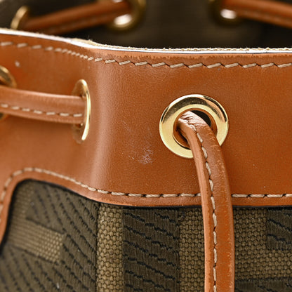 Fendi Canvas Vitello King F is Fendi FF Embroidered Mini Mon Tresor Bucket Bag Amazzonia Cuoio 11 of 14