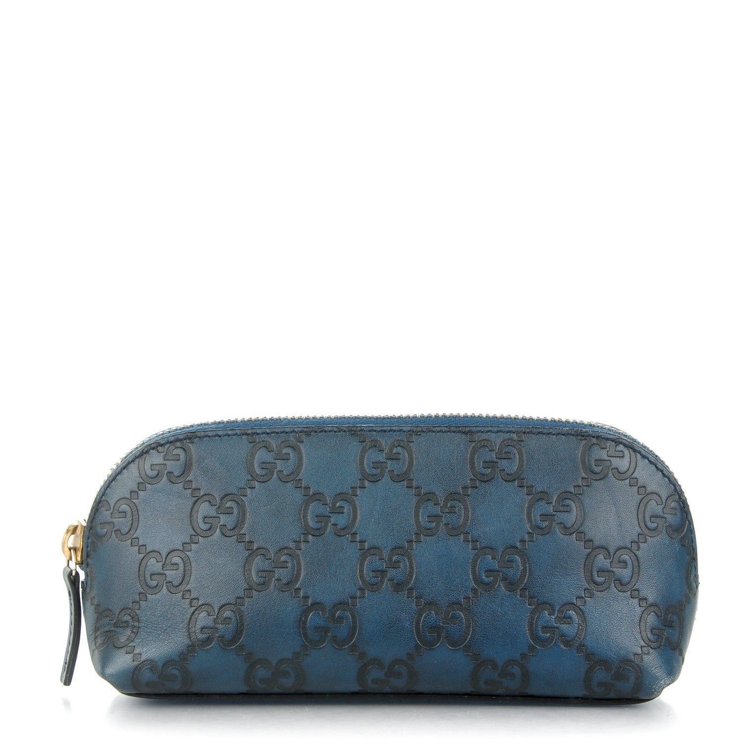 Gucci Guccissima Small Cosmetic Case Royal Blue 1 of 8
