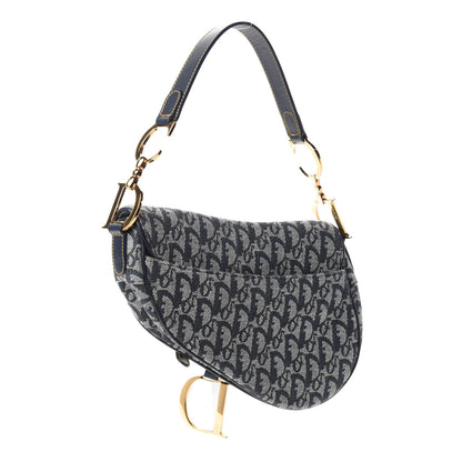 Christian Dior Monogram Saddle Bag Blue 3 of 10