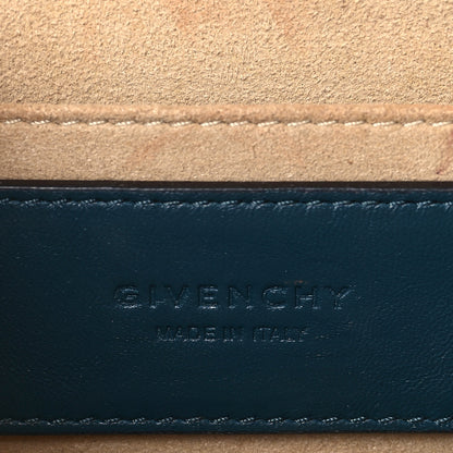 Givenchy Calfskin Snakeskin Effect Small Charm Shoulder Bag Blue 6 of 8