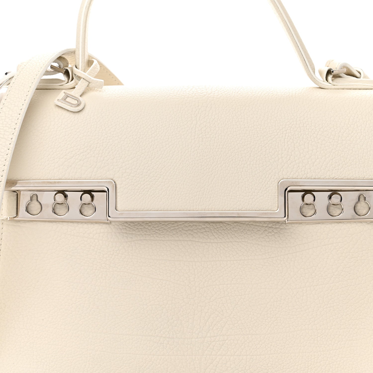 Delvaux Calfskin MM Tempete Satchel White 8 of 10
