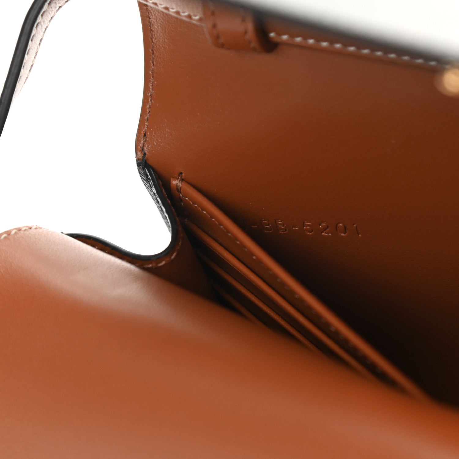 Celine Triomphe Canvas Lambskin Wallet On Strap Tan 9 of 12