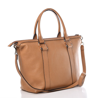 Gucci Calfskin Bamboo Top Handle Tote Tan 4 of 12