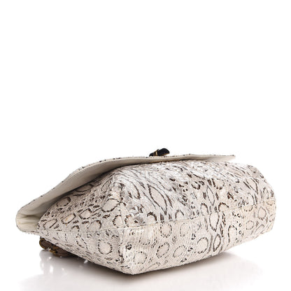 Lanvin Snakeskin Medium Happy Shoulder Bag White 4 of 6