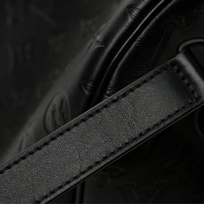 Louis Vuitton Calfskin Shadow Monogram Keepall Bandouliere 50 Black 9 of 9