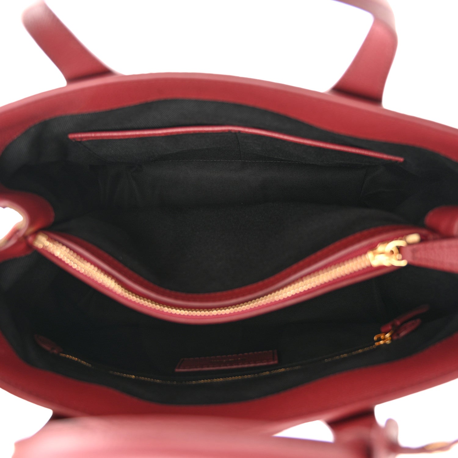 Burberry Grainy Calfskin House Check Medium Banner Tote Mahogany Red 5 of 9