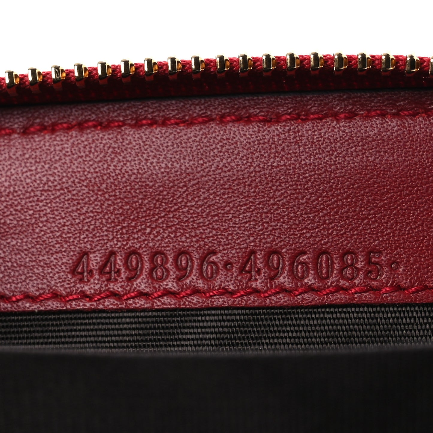 Microguccissima Zip Around Key Case Red