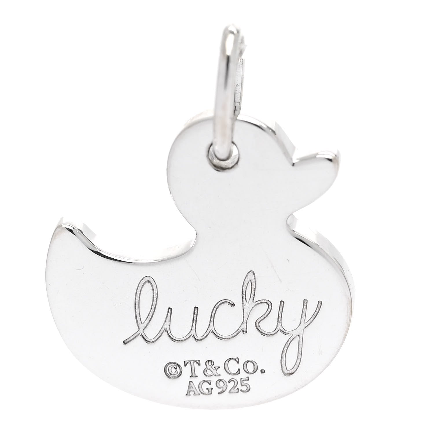 Tiffany Sterling Silver Lucky Duck Charm 3 of 4