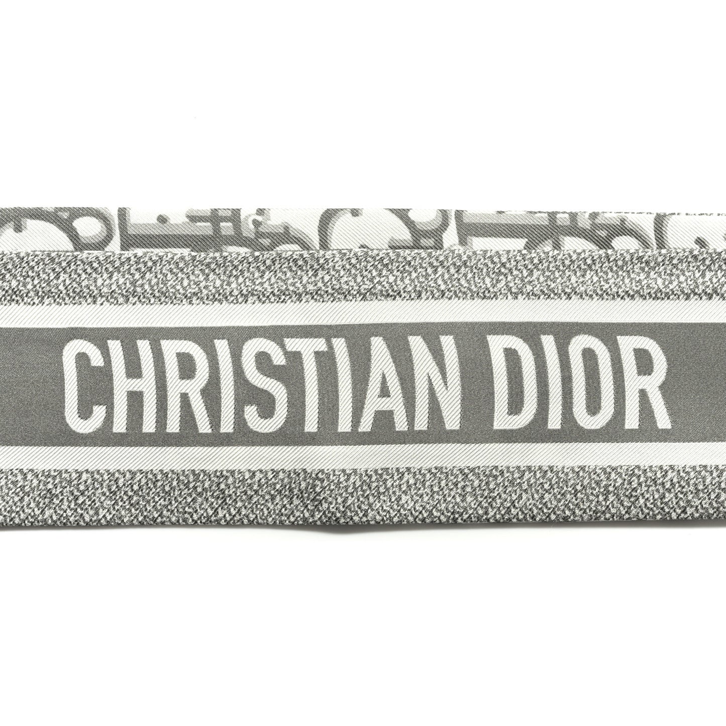 Silk Oblique Mitzah Scarf Grey