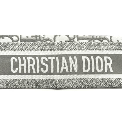 Christian Dior Silk Oblique Mitzah Scarf Grey 3 of 4