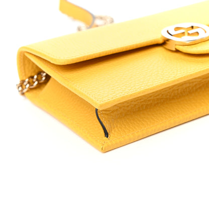 Gucci Dollar Calfskin Interlocking G Chain Wallet New Buttercup 7 of 9