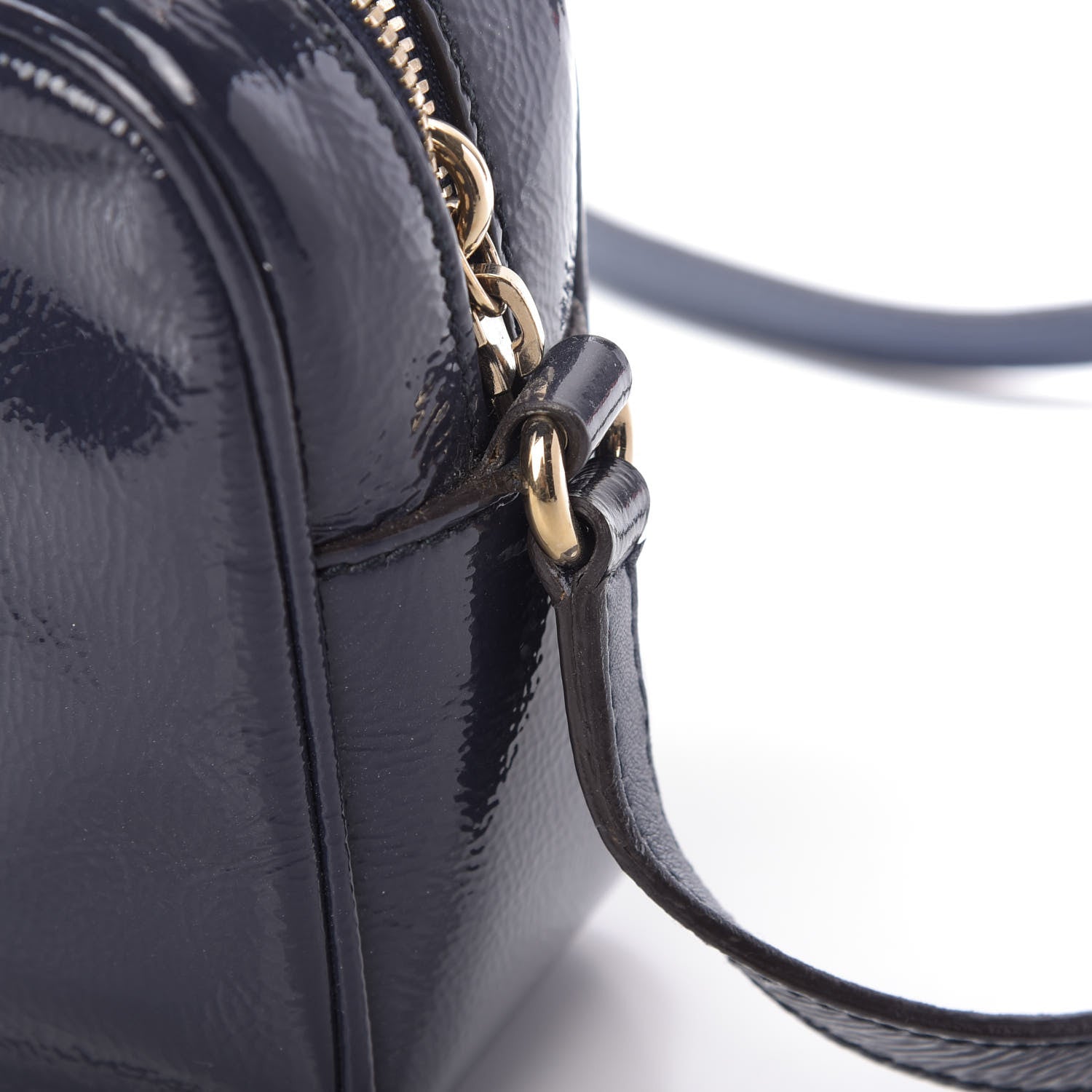 Gucci Vernice Naplack Small Soho Disco Bag Uniform Blue 11 of 15