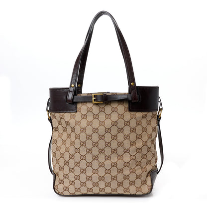 Gucci Monogram Small Bucket Tote Dark Brown 1 of 10