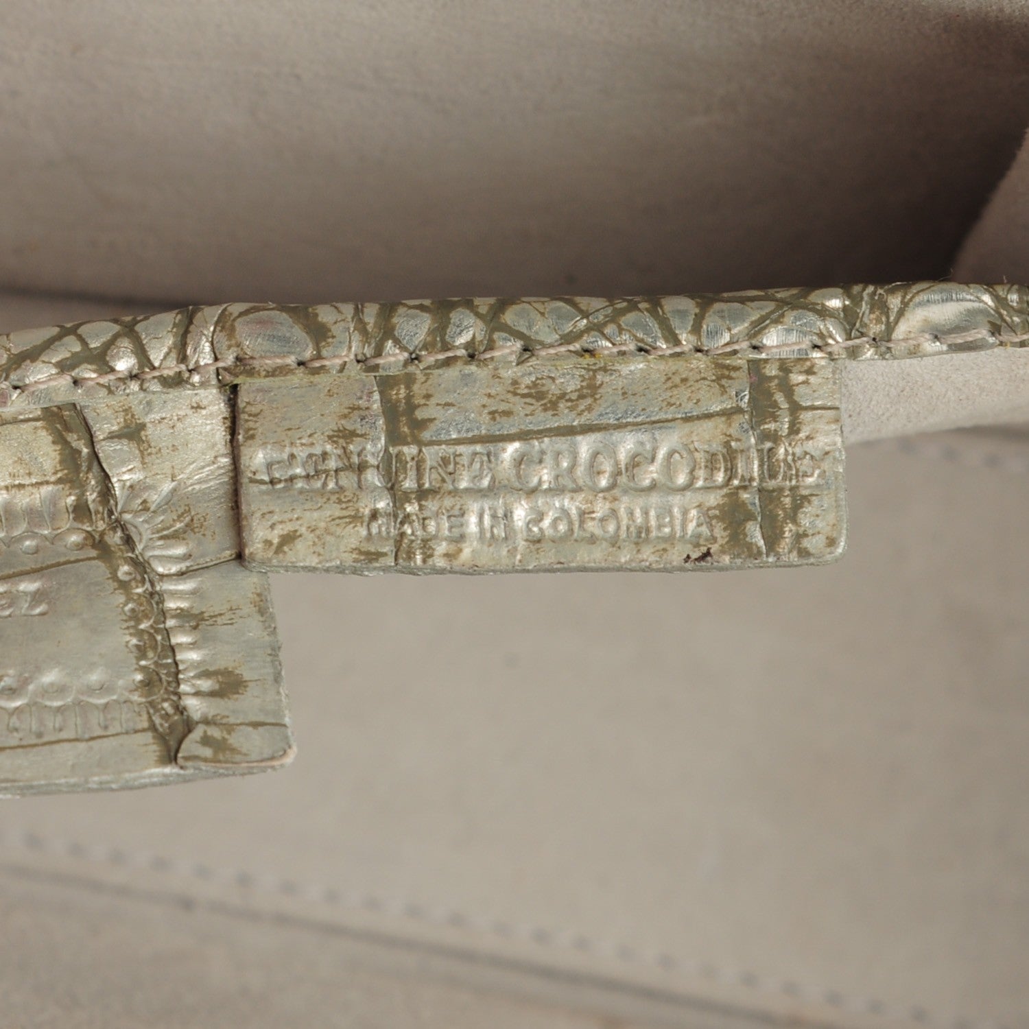 Nancy Gonzalez Metallic Crocodile Foldover Clutch Silver 7 of 7