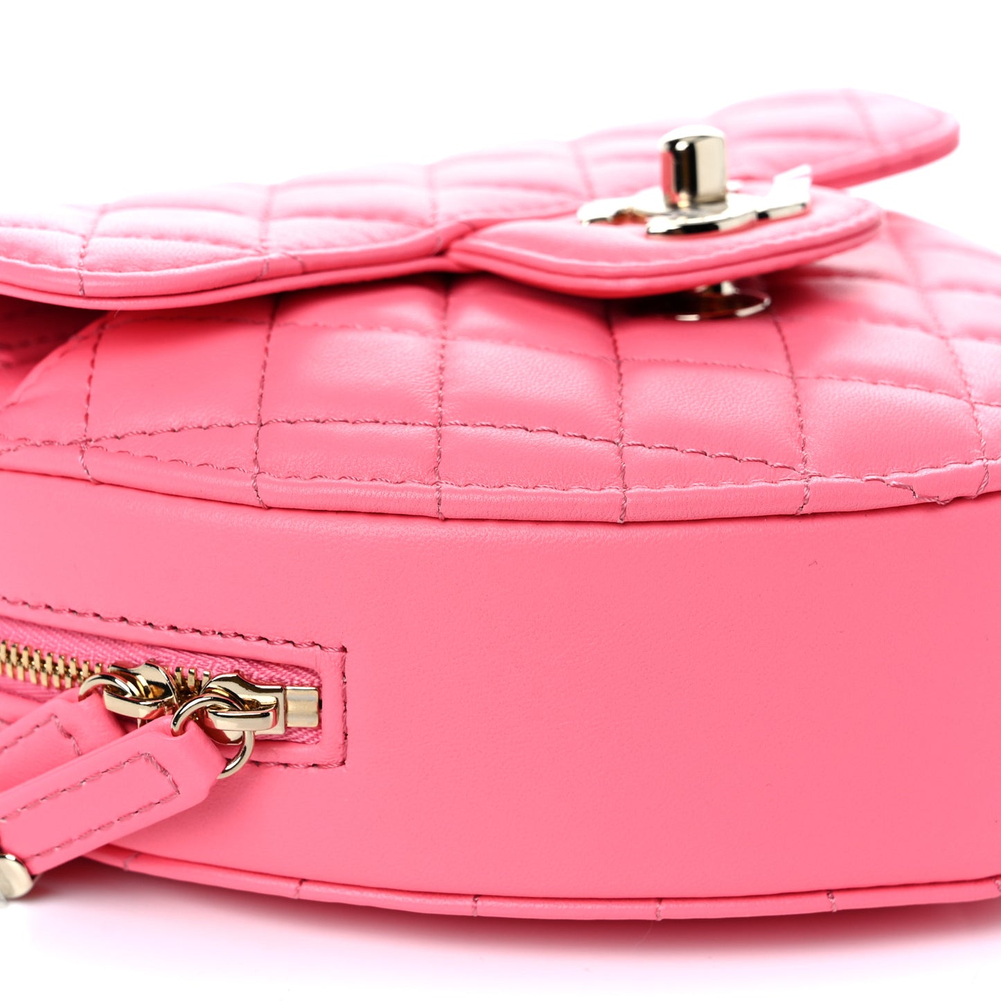 Lambskin Quilted CC In Love Heart Bag Pink