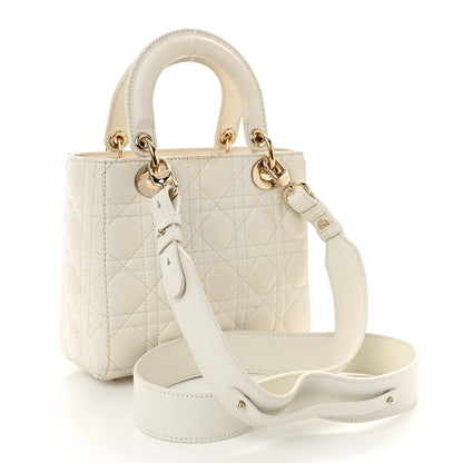 Christian Dior Lambskin Cannage Small My ABCDior Lady Dior White 3 of 11