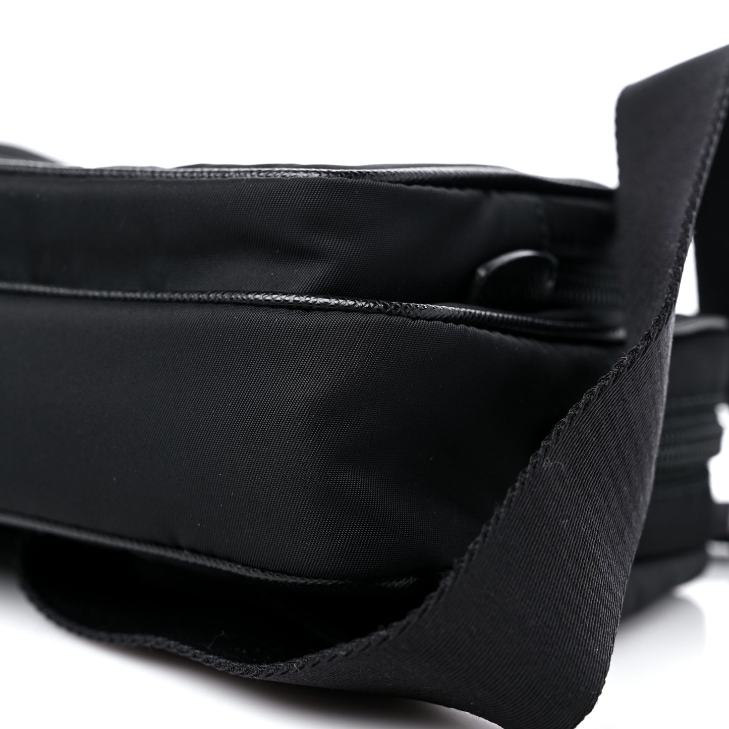 Tessuto Nylon Saffiano Belt Bag Black