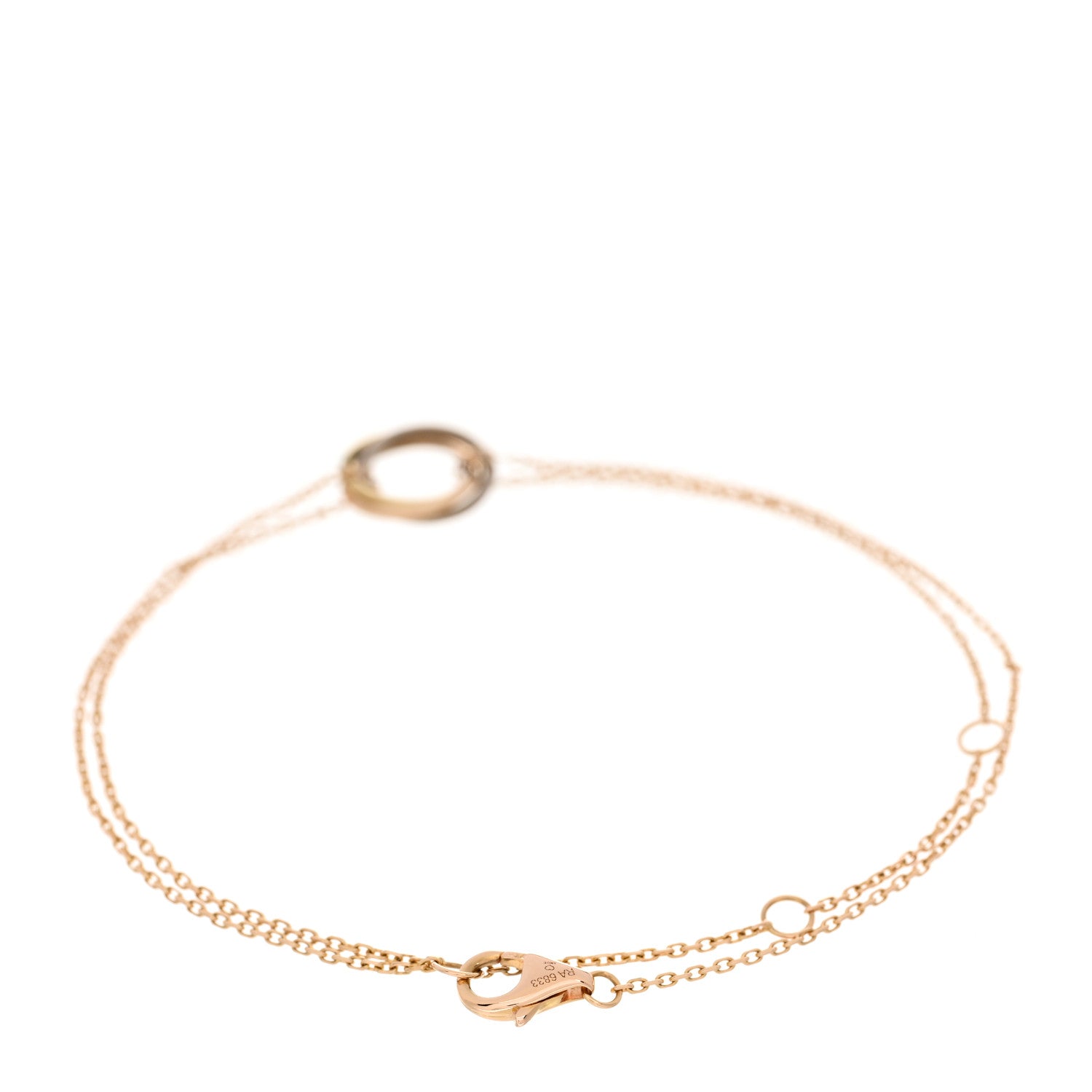 Cartier 18K Pink Yellow White Gold Trinity Bracelet 2 of 3