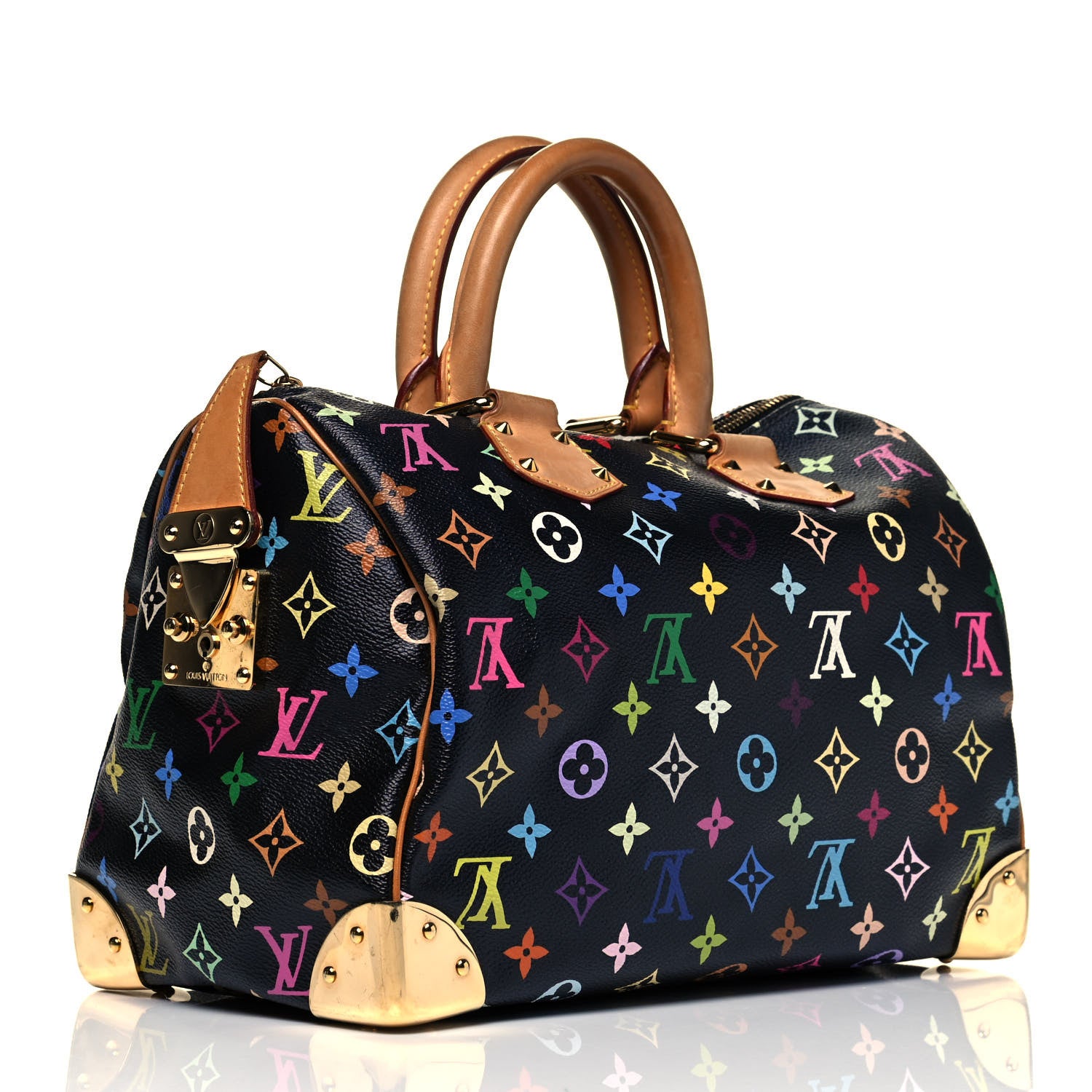 Louis Vuitton Monogram Multicolor Speedy 30 Black 3 of 8