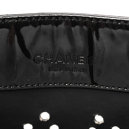 Chanel Patent Perforated CC Tote Black 6 of 10