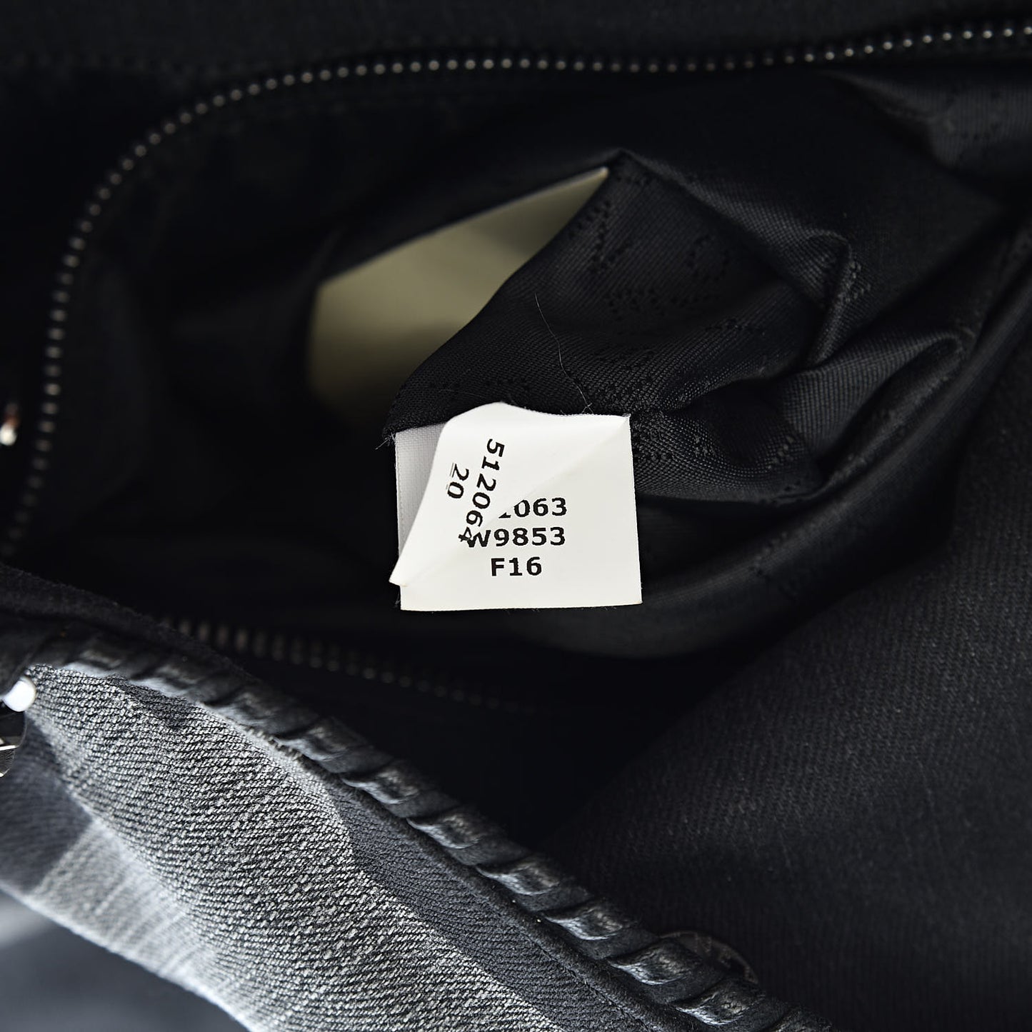 Denim Star Small Falabella Tote Black