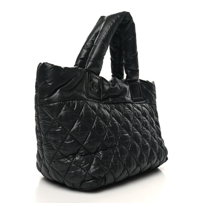 Chanel Nylon Quilted Small Coco Cocoon Tote Black 3 of 10