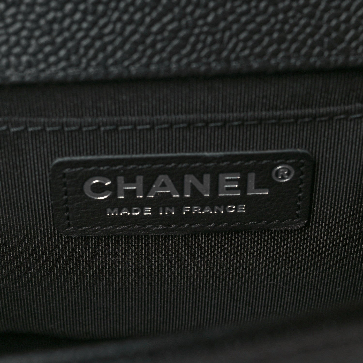 Chanel Caviar Chevron Quilted Medium Boy Flap Black 6 of 9