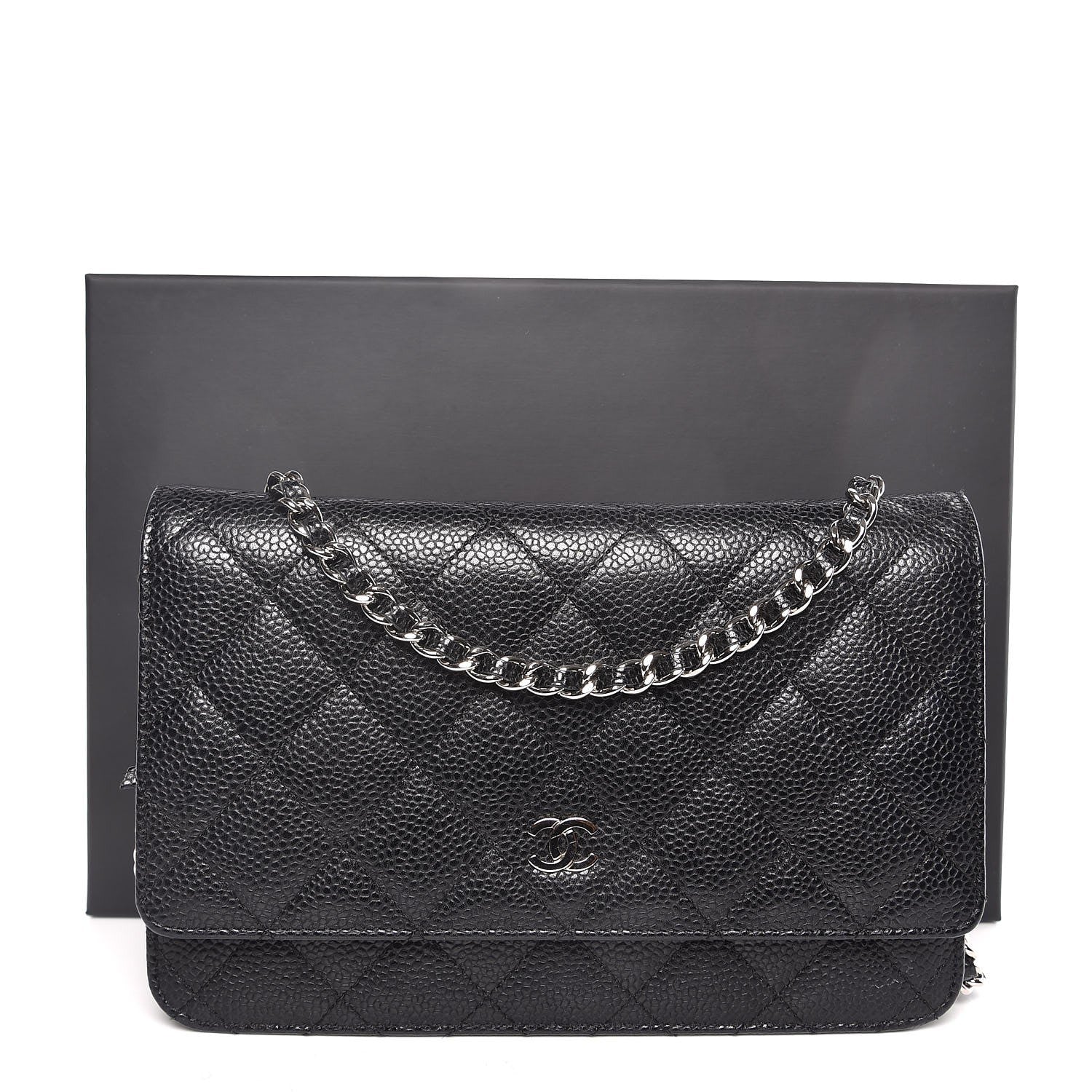 Chanel Caviar Quilted Wallet On Chain WOC Black 11 of 11