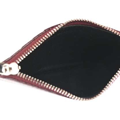 Saint Laurent Grained Calfskin 5 Fragments Zip Pouch Card Holder Burgundy 5 of 11