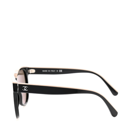 Chanel Acetate CC Butterfly Sunglasses 5414 Black Beige 3 of 8