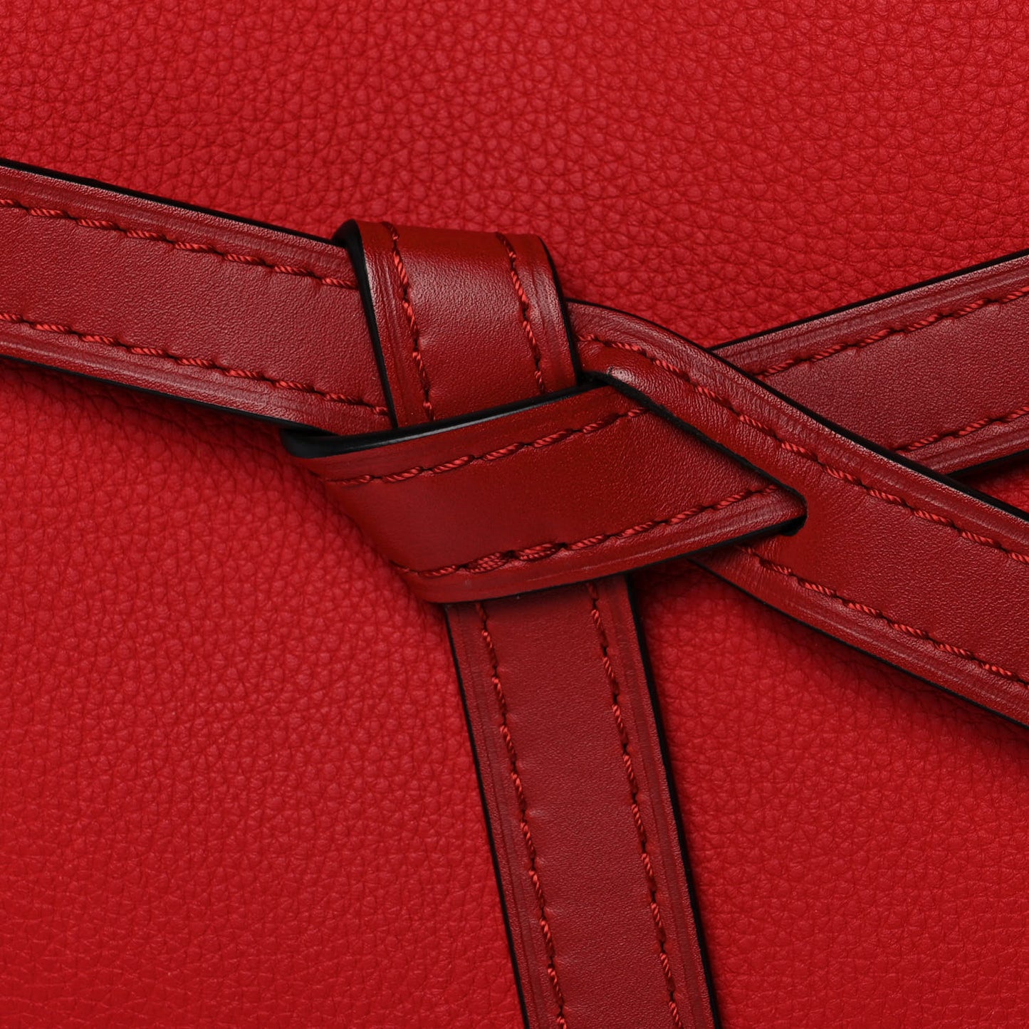 Calfskin Small Gate Tote Scarlet Red