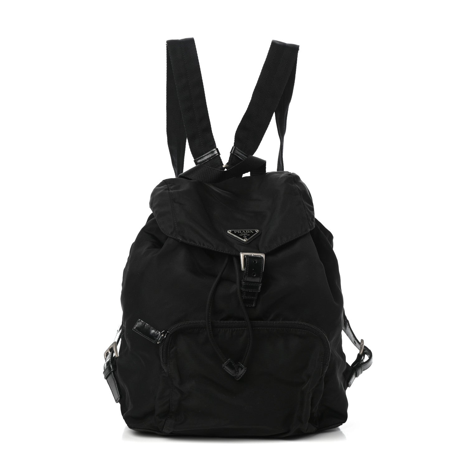Prada Nylon Vela Medium Cinch Backpack Black 1 of 9