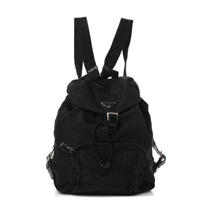 Prada Nylon Vela Medium Cinch Backpack Black 1 of 9