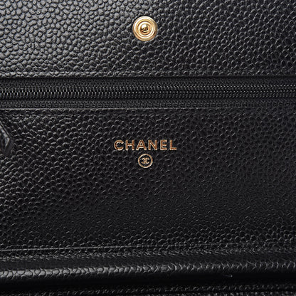 Chanel Caviar Quilted Wallet On Chain WOC Black 6 of 14