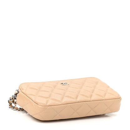 Chanel Caviar Quilted Small Clutch With Chain Beige 4 of 11