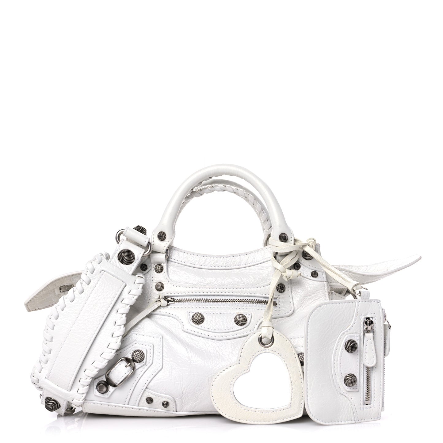 Agneau Arena Neo Cagole Handbag XS Optic White