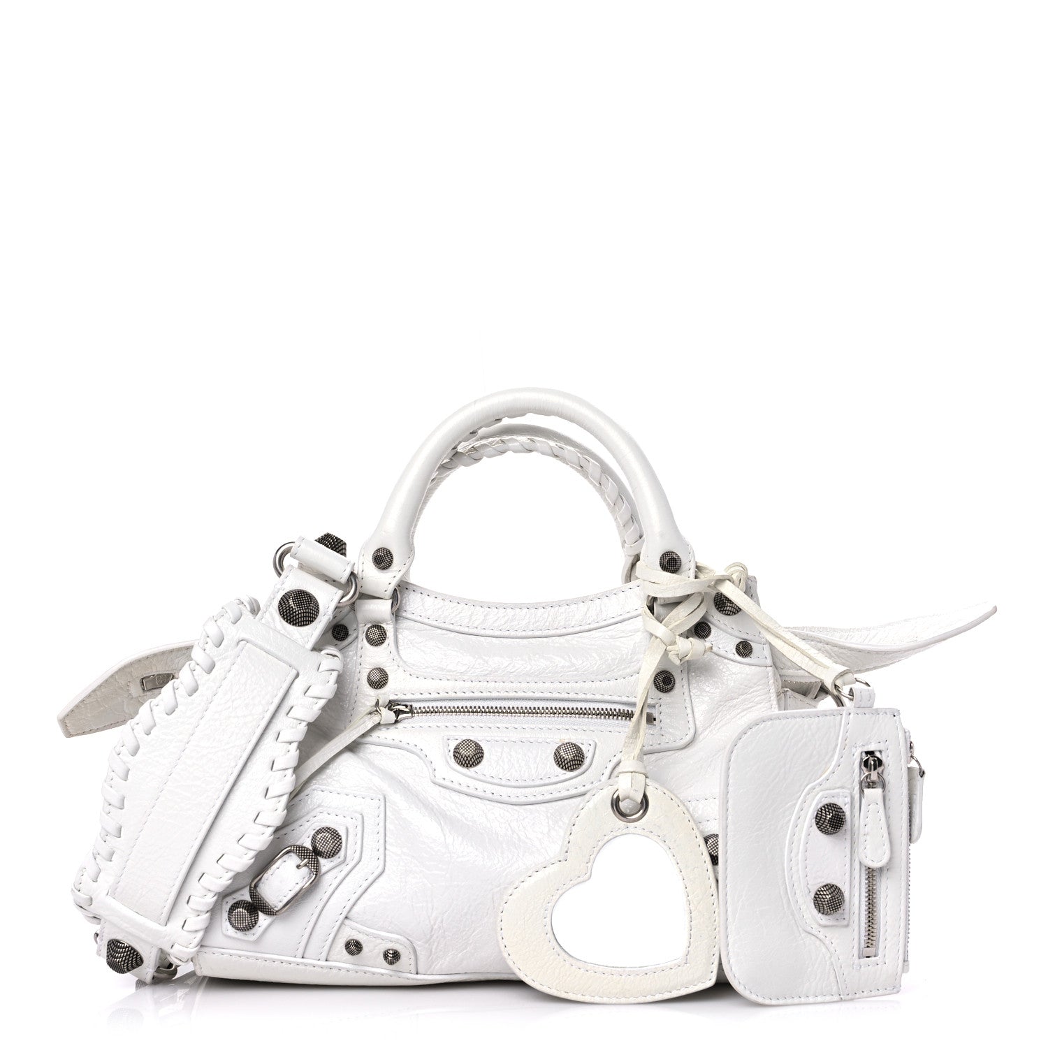 Balenciaga Agneau Arena Neo Cagole Handbag XS Optic White 1 of 13