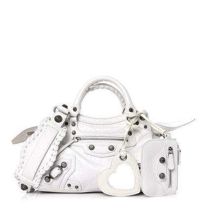 Balenciaga Agneau Arena Neo Cagole Handbag XS Optic White 1 of 13
