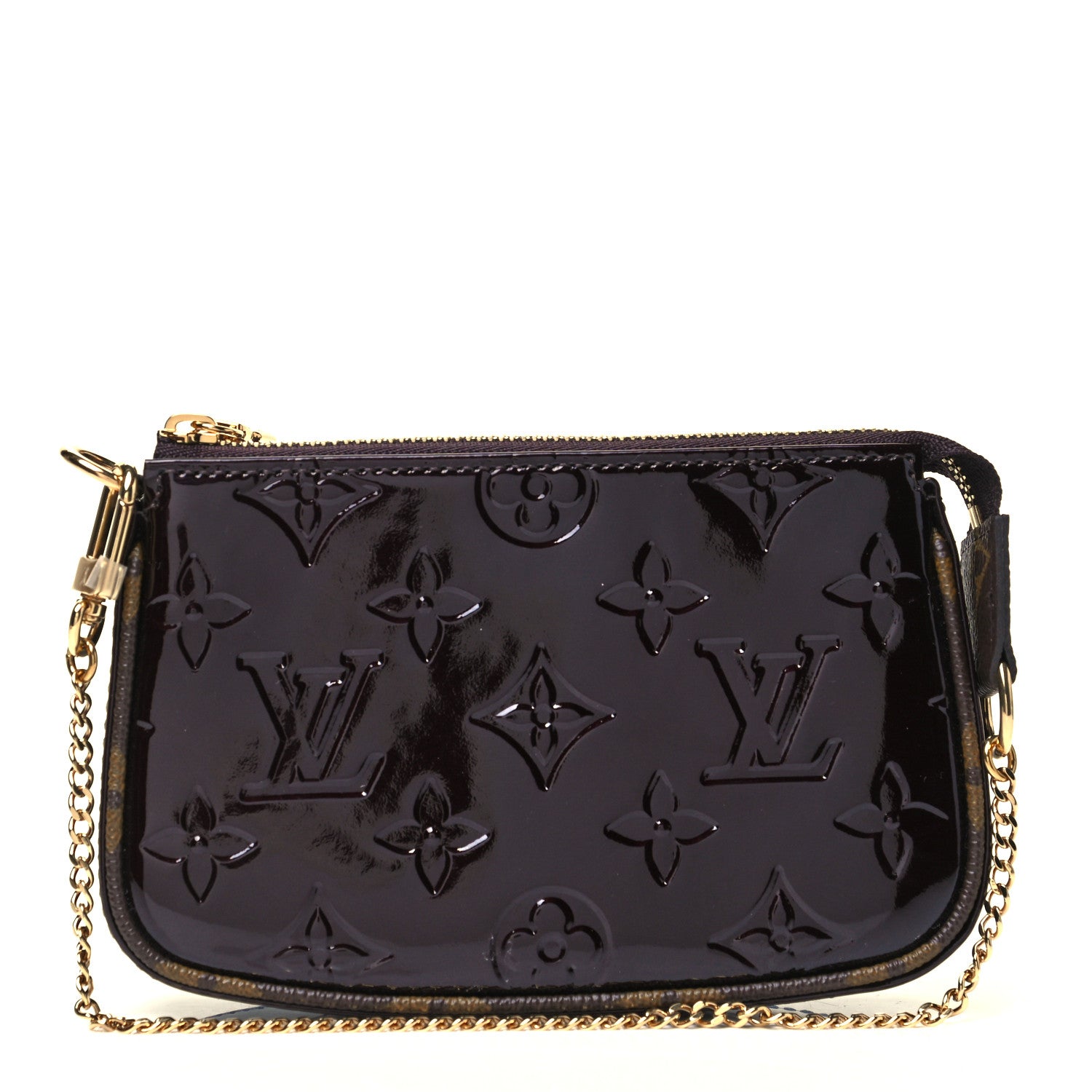 Louis Vuitton Vernis Monogram Mini Pochette Accessories Amarante 1 of 8
