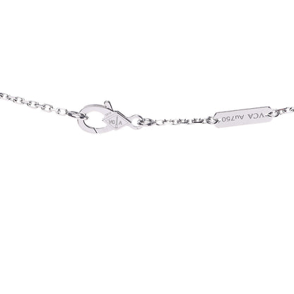 Van Cleef & Arpels 18K White Gold Mother of Pearl Vintage Alhambra Pendant Necklace 5 of 6