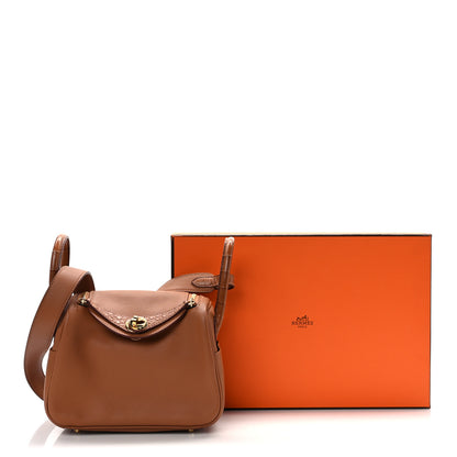 Hermes Matte Alligator Swift Mini Touch Lindy 20 Gold 11 of 11