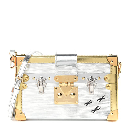 Louis Vuitton Metallic Epi Petite Malle Silver 1 of 10
