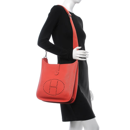 Hermes Togo Evelyne III GM Rouge Pivoine 2 of 8