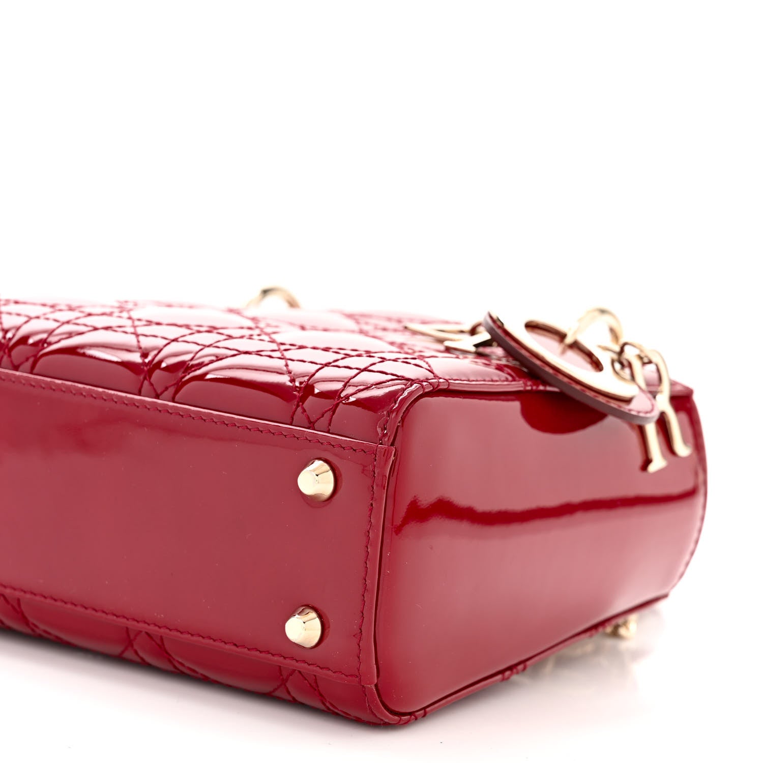 Christian Dior Patent Cannage Mini Lady Dior Red 10 of 10