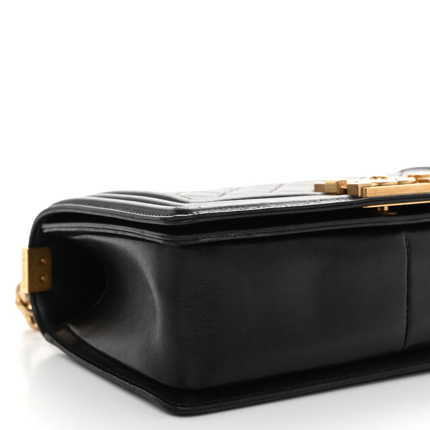 Lambskin Quilted Medium Boy Flap Black