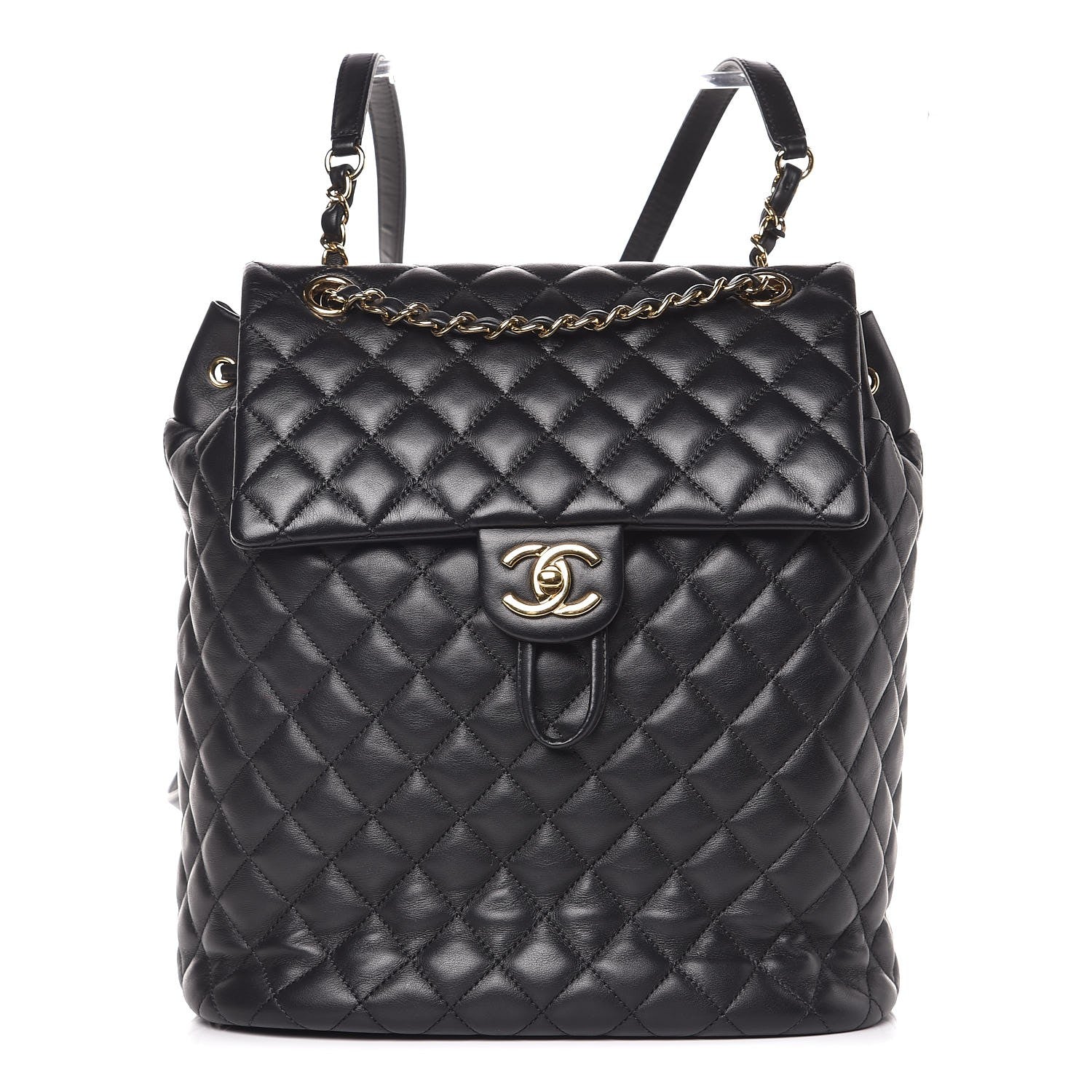 Chanel Calfskin Quilted Large Urban Spirit Backpack Black 1 of 7