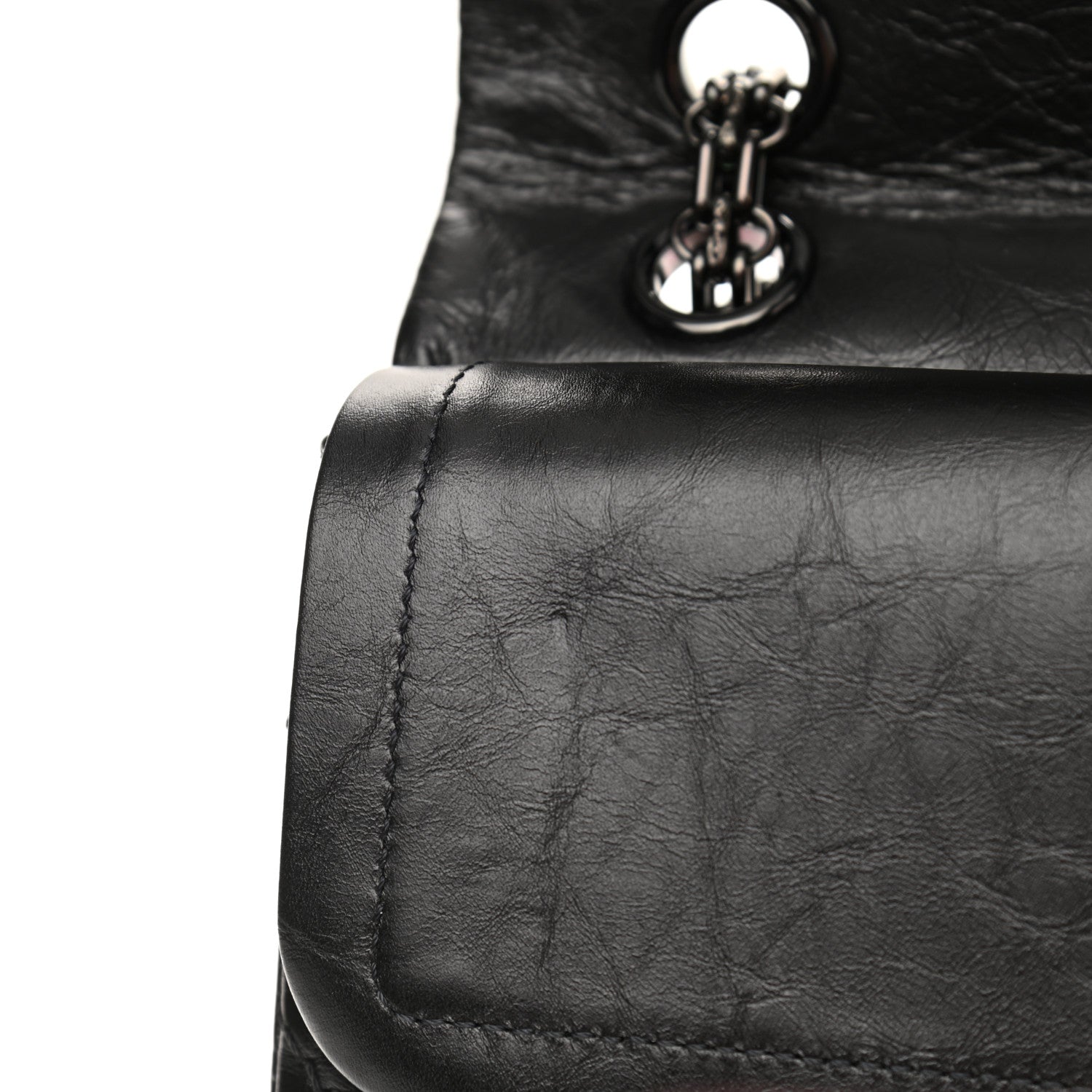 Chanel Aged Calfskin Quilted 2.55 Reissue 226 Flap So Black 11 of 12