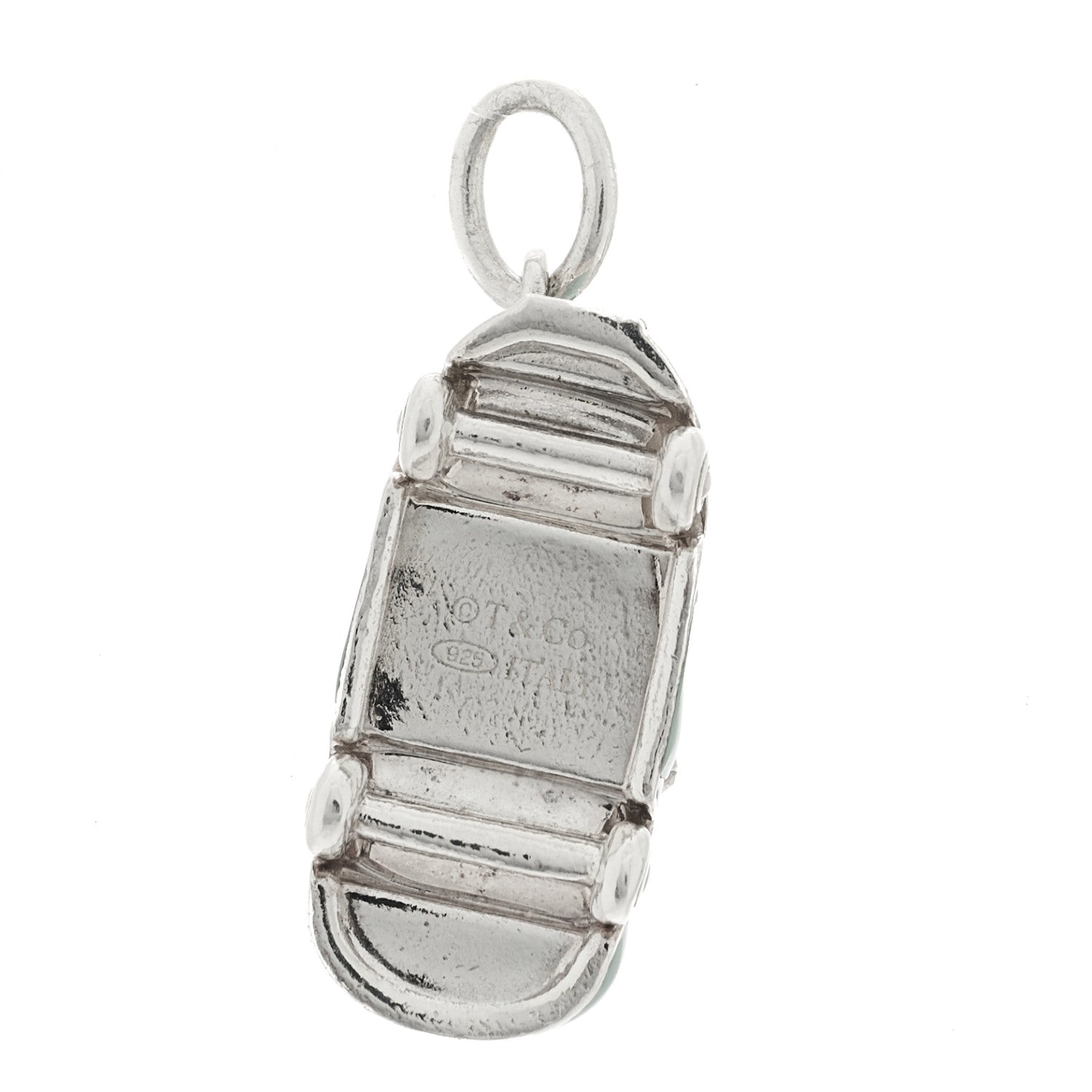 Tiffany Sterling Silver Enamel Car Charm Blue 4 of 4
