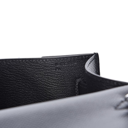 Hermes Epsom Kelly Depeches 25 Pouch Black 8 of 8